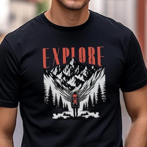 Wander Shirt, Naturliebhaber Geschenk, T-Shirt Mann, Abenteure Shirt Berge, Geschenkidee Mann, Camping, Outdoor, Naturliebhaber Herren Shirt