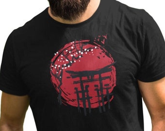 Japanisches T-shirt Herren Asiatisches Grafik Tshirt Mann Geschenk Japan Druck Shirt