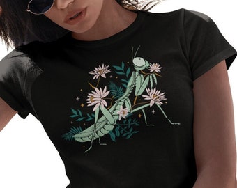 T-Shirt Women Floral Nature Garden Gift Idea Tshirt Woman Flowers Graphic Gift