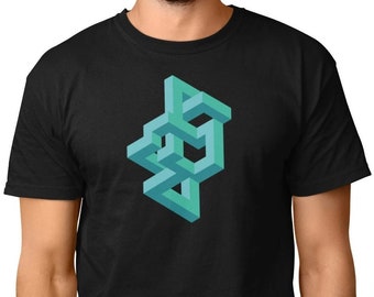 Men's T-Shirt Men's Geometric Shape 3D Graphic Minimalist Print Shirt Man Gift