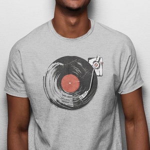 T-Shirt Men's Vinyl Records Shirt Vintage Man image 1