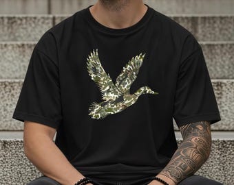 Army Duck T-shirt heren: katoenen shirt met natuurmotief