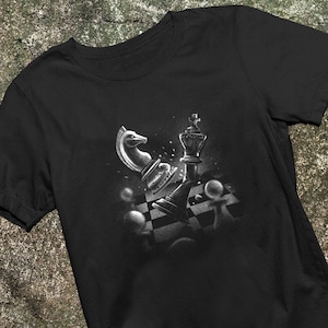 Schach Spielen Herren Shirt Schachfigur Grafik Shirt Mann Schachbrett Schachspieler Geschenk