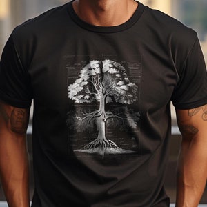 Baum Diagram T-shirt Herren Natur Druck Anatomy Shirt Mann Wald Grafik T shirt Geschenk