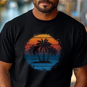 Palm T-Shirt Herren, Tropisches Shirt, Urlaub Geschenk, Reisen, Weltreise, Geschenkidee Mann, Naturliebhaber, Geschenkidee Herren Shirt