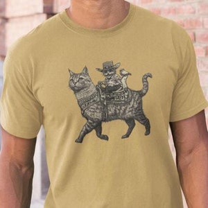 Mens Vintage Steampunk Cat T-Shirt Mens Vintage Steampunk Cat T-Shirt