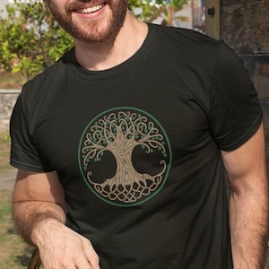 Lebensbaum T-shirt Herren, Natur Shirt, Keltische Grafik,Nachhaltiges T-Shirt, Geschenkidee, Naturliebhaber Geschenk, Geburtstagsgeschenk