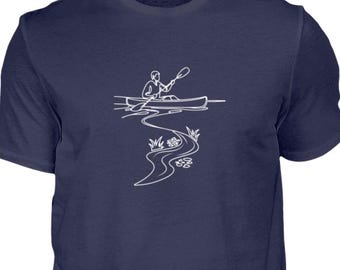 Kajak T-Shirt Minimal Design, Kayak Shirt Herren, Outdoor Abenteuer Shirt, Wasser Sport Tee, Natur Shirt, Boho Camping T-Shirt, Paddel Vibes
