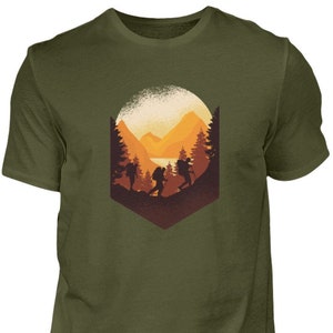Wandern Herren T-shirt Berge Grafik Natur Naturliebhaber  Shirt Mann Geschenk Geburtstag Druck Tshirt