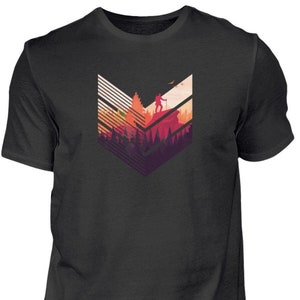 Wandern in den Bergen Herren T-shirt Natur Grafik Shirt Mann Geschenk Geburtstag Wals Naturliebhaber Tshirt