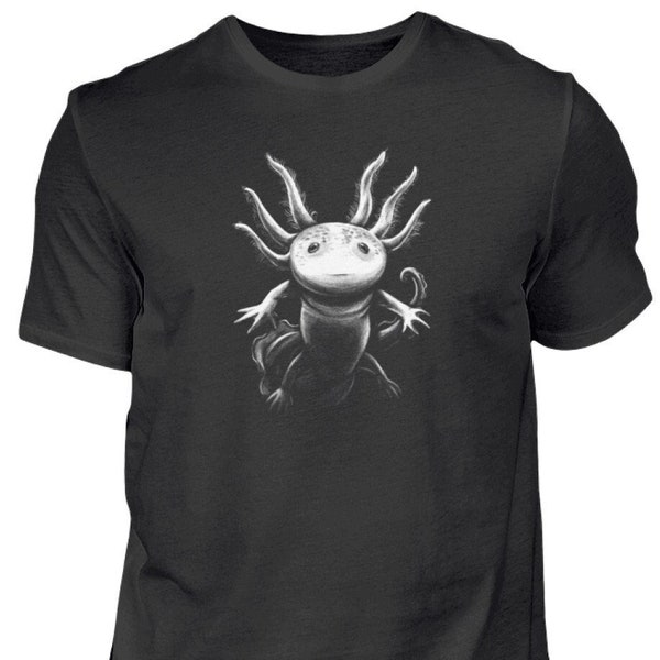 Axolotl Herren T-shirt Tiermotiv Grafik Shirt Mann Tier Druck T shirt