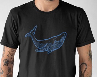 Wal Grafik T-shirt Herren Natur Fisch Motiv Meerestiere Druck Shirt Mann Meer Ozean T shirt