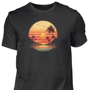 T shirt mit sonnenuntergang am strand - Etsy.de