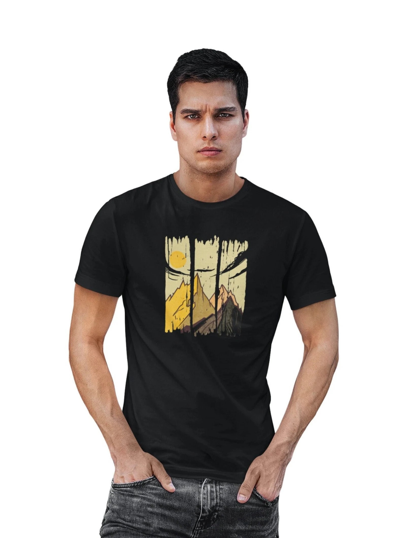 T-shirt Herren Berge Wandern Natur Sonne Mann Tshirt Geschenk Abenteuer  Grafik Shirt Herren - Etsy Israel