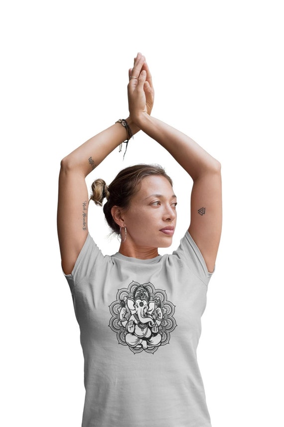 Womens Beautiful Hamsa Mandala Yoga T-Shirt Womens Beautiful Hamsa Mandala Yoga T-Shirt