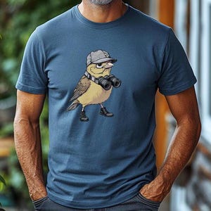 Vogel T-Shirt Herren, Geburtstagsgeschenk Mann, Naturliebhaber Shirt, Geschenk Für Ihn, Geschenkidee Ornithologe, Vogel, Lustiges Shirt