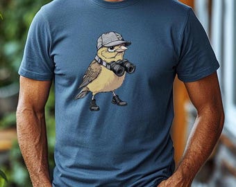 Vogel T-Shirt Herren, Geburtstagsgeschenk Mann, Naturliebhaber Shirt, Geschenk Für Ihn, Geschenkidee Ornithologe, Vogel, Lustiges Shirt