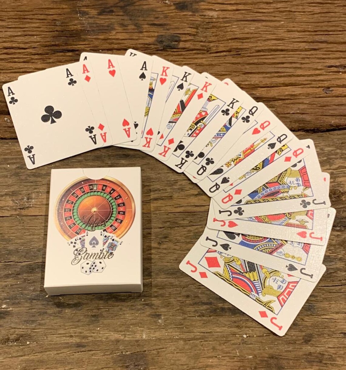 Lifes a gamble poker cards Etsy