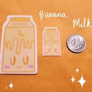 Kawaii Banane Milch Aufkleber