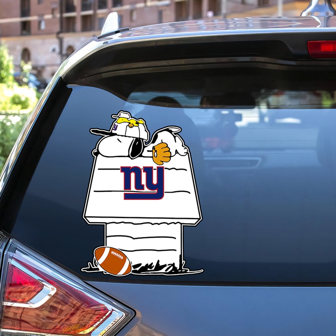 New York Giants Car decal 12inchX12inch snoopy decalsnoopy Etsy