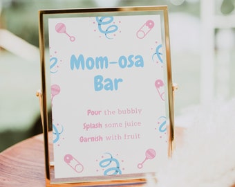 Printable Momosa Bar Sign | Mimosa Brunch Decor (Digital Download)