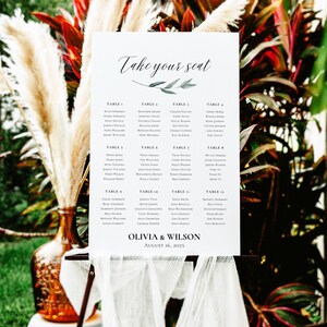 Wedding Seating Chart Template | Wedding Seating Chart Board | Printable Wedding Seating Chart Sign | Table Seating Chart | Seating Plan