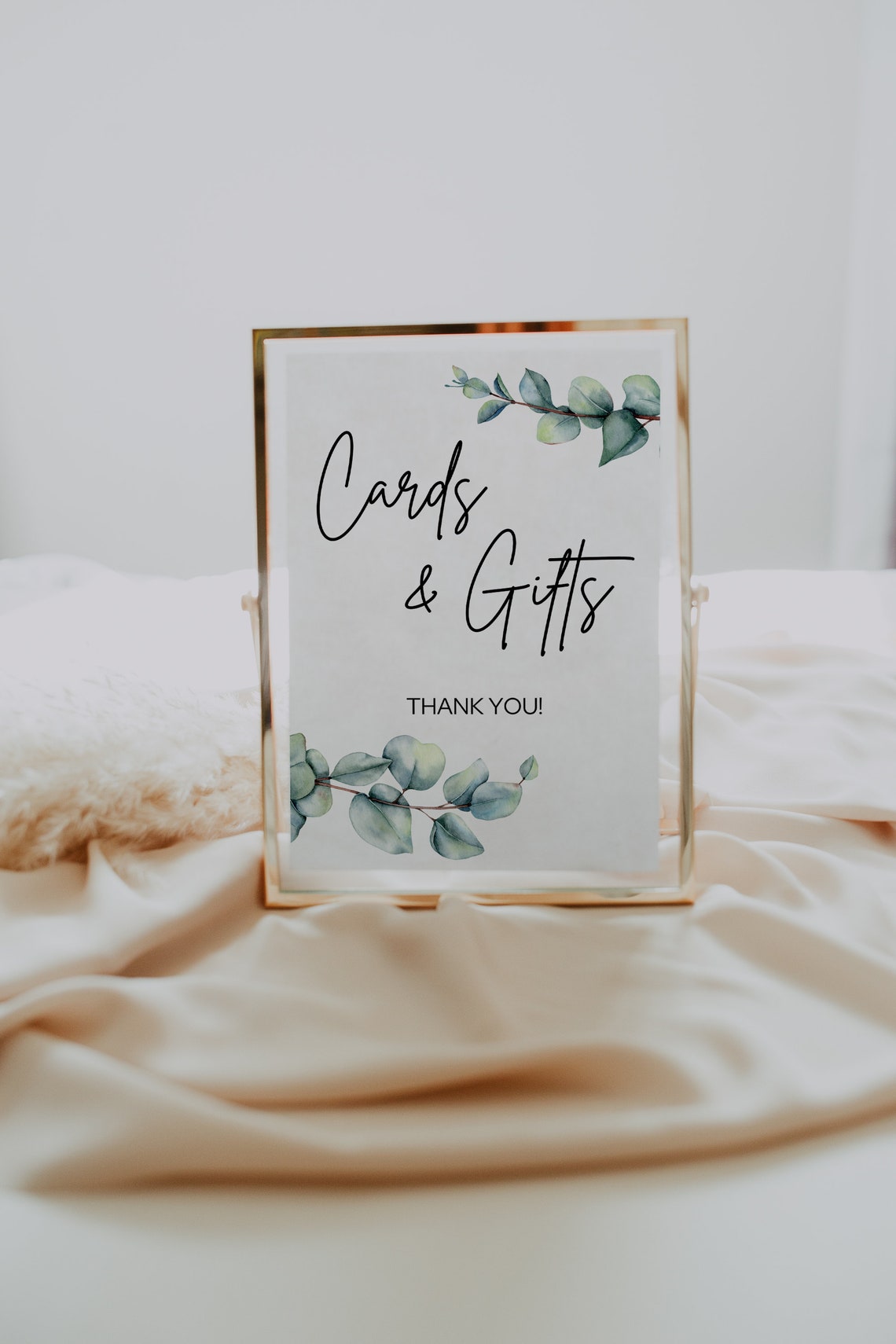 Eucalyptus Gift Table Sign Cards and Gifts Instant - Etsy