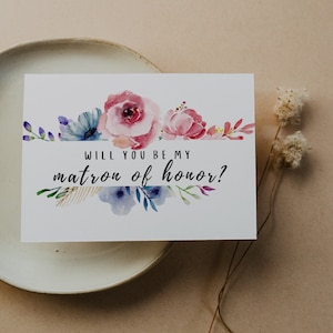 Matron of Honor Proposal Card Template | Will You Be My Matron of Honor Printable | Instant Download | Matron of Honor Proposal Gift