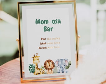 Printable Momosa Bar Sign | Mimosa Brunch Decor (Digital Download)