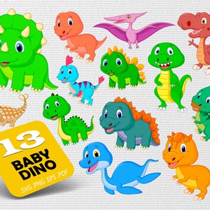 ベビー恐竜 SVG、恐竜 SVG、バンドル、ベビー恐竜 SVG、誕生日パック ジュラシック T-Rex ステッグ ブロント恐竜テーマ クリップアート、ベビーシャワー SVG ファイル、svg