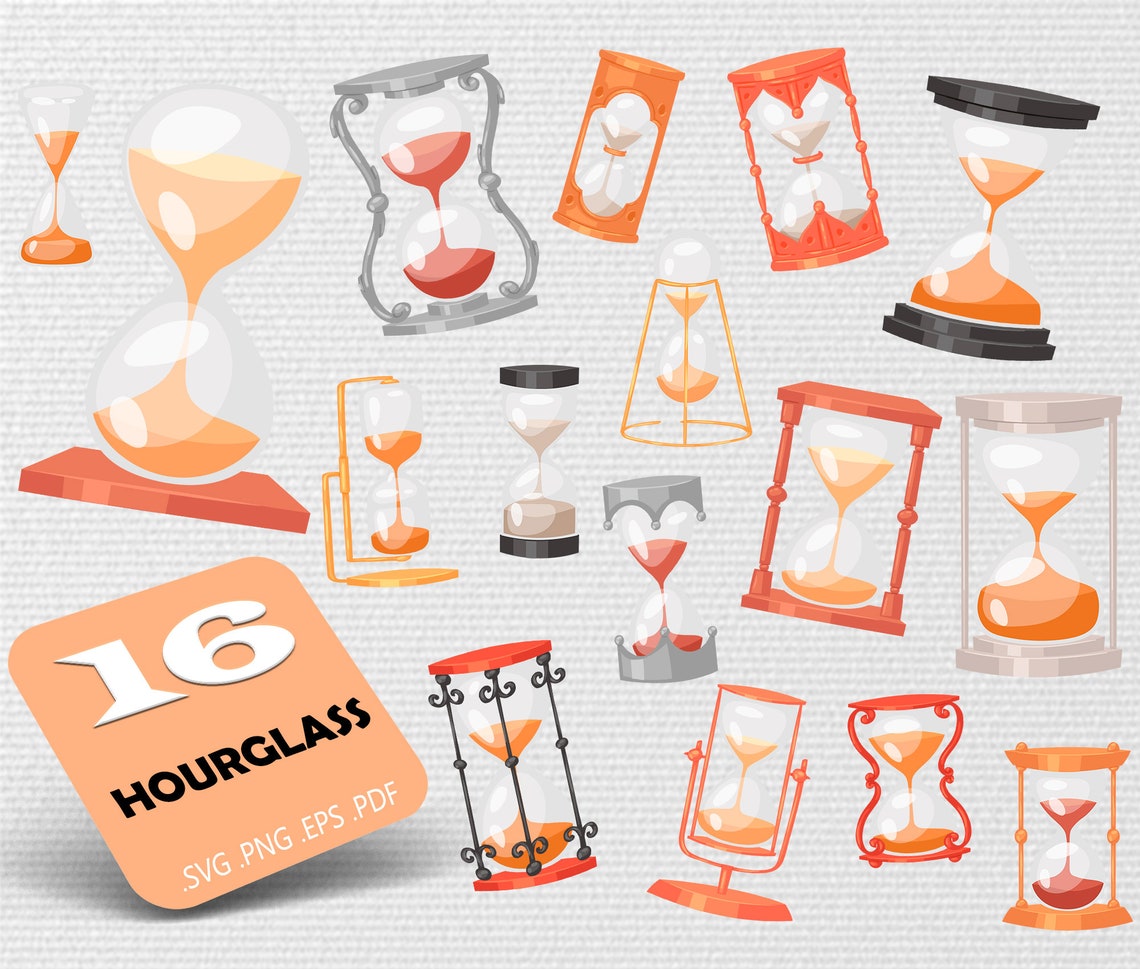 Hourglass Svg Hourglass Svg Bundle Hourglass Clipart Clock Svg Vector Design Hour Glass Svg