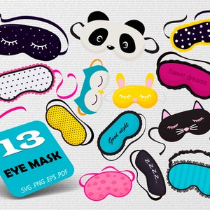 Schlafende Maske SVG, Schlaf Vektor, Doodle Schlafmaske, Schlaf Clipart, Maske Svg, SchlafMaske Datei, Maske Silhouette, schlafen Maske Svg, Druck-Datei