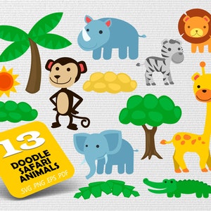 Animal SVG, Safari Animals SVG, Jungle Animals SVG,Giraffe svg, Animals svg, Zoo Animals Clip Art, Baby Animals Files,print file,printable