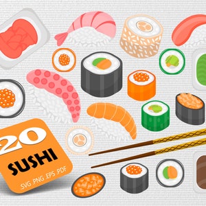 Sushi Clip Art Set – Daily Art Hub // Graphics, Alphabets & SVG