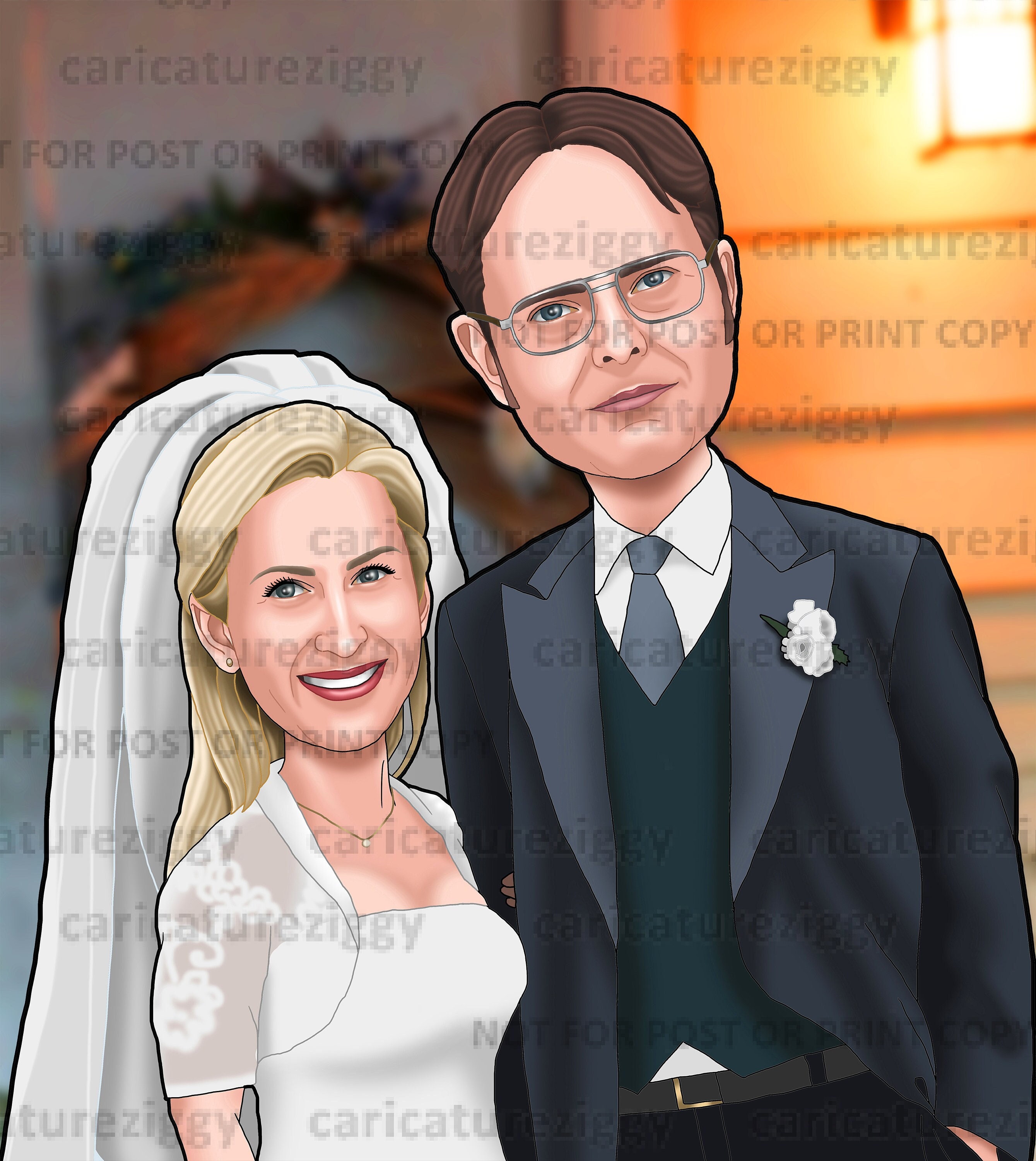 The Office Dwight and Angela Wedding Printable | Etsy