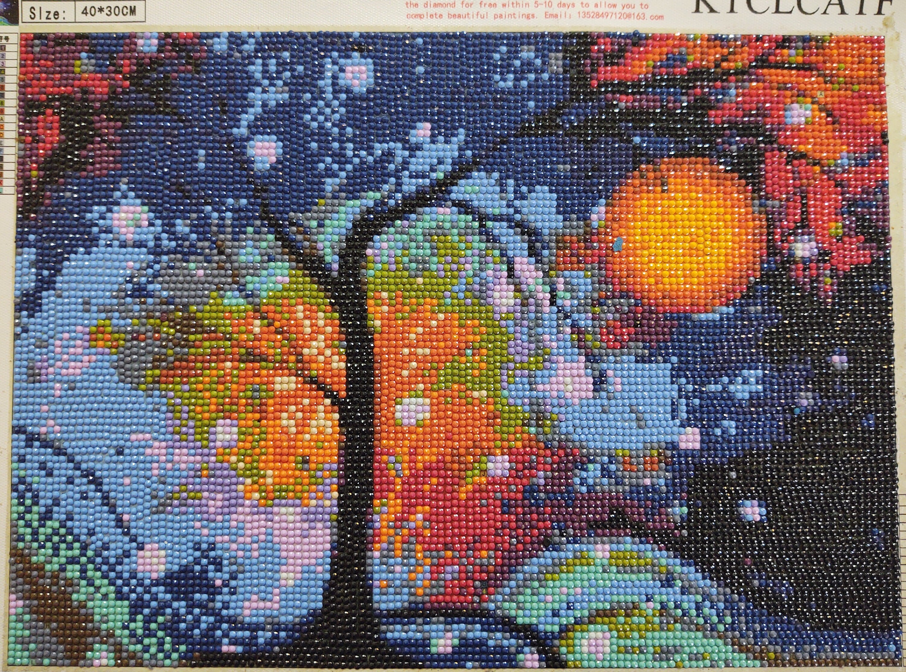 Completed Diamond Painting midnight sun Etsy