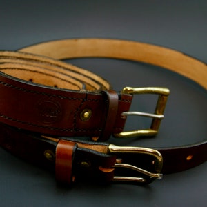 Handmade leather belt
