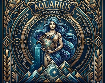Aquarius Monthly Horoscope, October 2026 Digital Download with Love And Career Forecasts