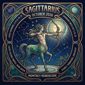 Monthly Horoscope: Sagittarius October 2026 Insights on Love, Finances, and Health