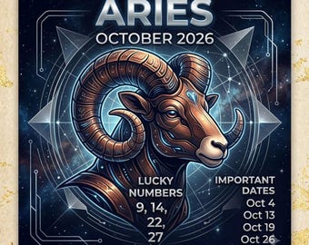 Aries Horoscope: October 2026 Monthly Forecast with Love, Finances, and Health Insights