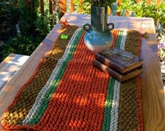 Hand-Knitted Rustic Table Runner Bundle | Folk-Inspired Home Decor (Pick Combination)