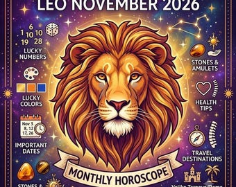 Leo Horoscope November 2026, Digital Monthly Reading with Love Finance Health