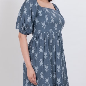 Women’s Cotton Printed Blouse – Soft Lightweight Summer Shirt | Boho Floral Top | Casual Loose Fit Tunic | Handmade | Plus Size Available
