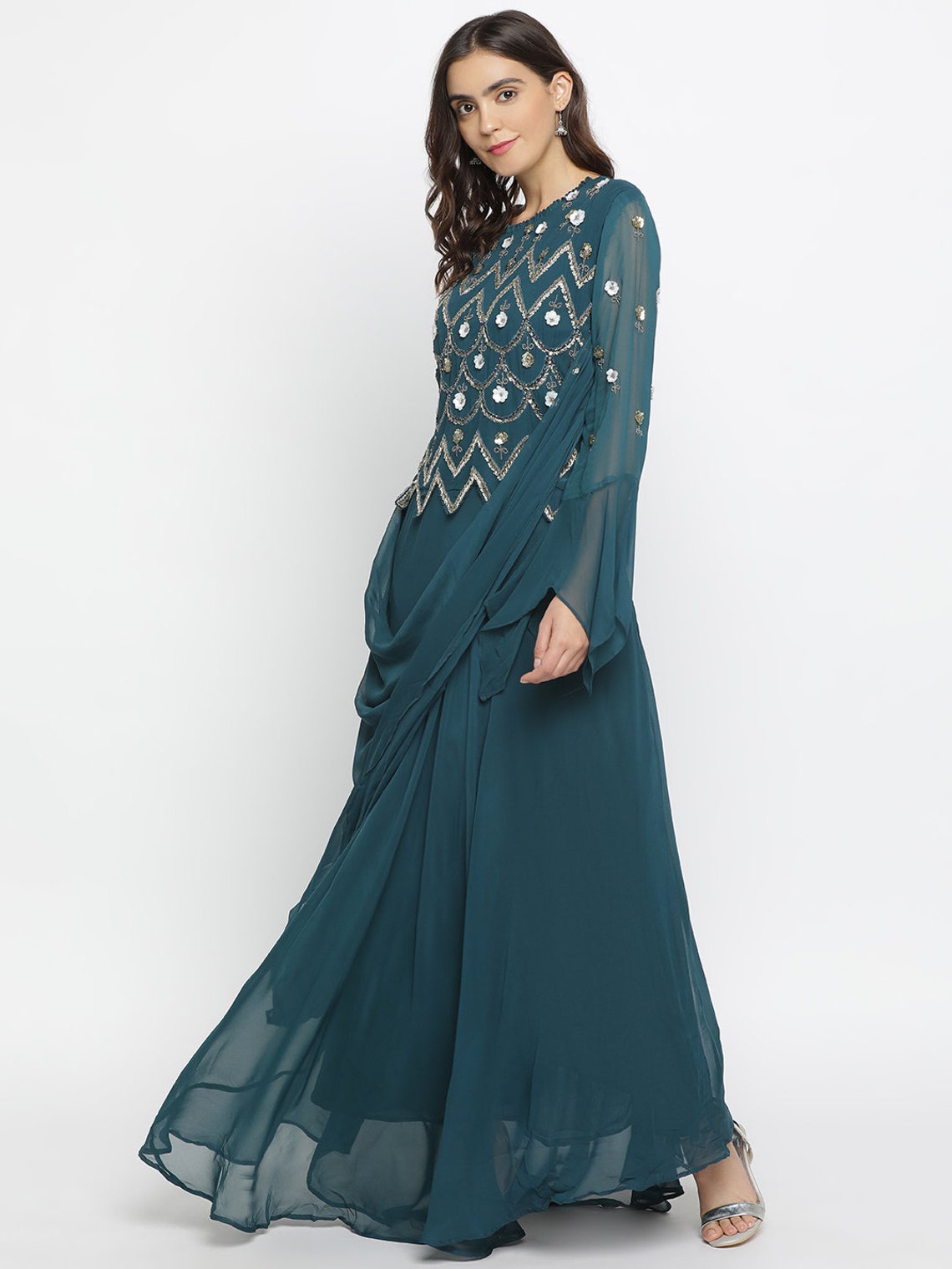 long ethnic gowns online
