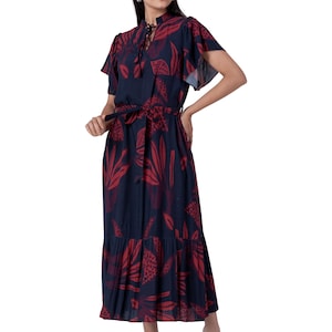 Boho Maxi Dress for Women, Soft Rayon Summer Dress, Flowy Beach Dress, Casual Long Dress, Bohemian Vacation Outfit, Festival Look