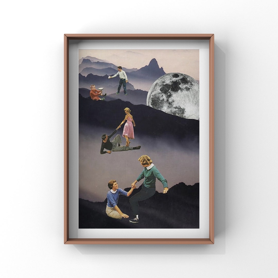 Print of Handcut Collage * Surreal Art, Vintage Art, Retro Style, Wall ...