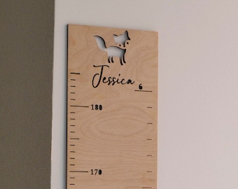 Personalized Wooden Growth Chart Ruler – Kids Height Tracker