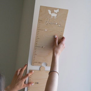 Wood Height Chart / Growth ruler / Nursery wall decor / baby girl gift