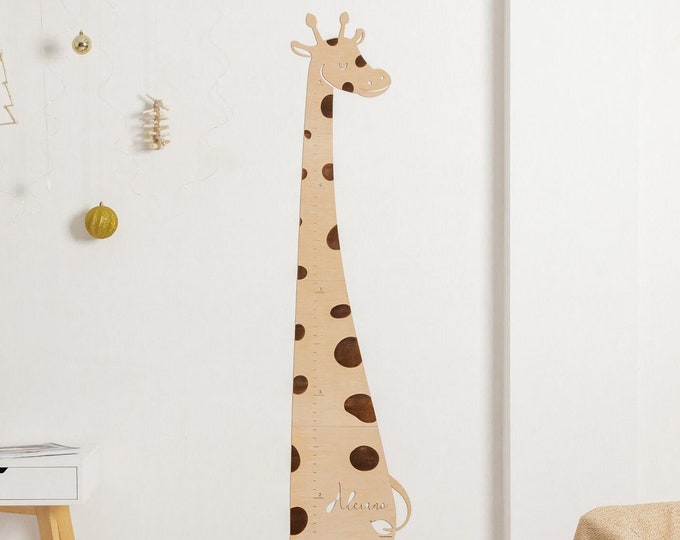 Maßtabelle Giraffe | Wachstumstabelle | Safari Kinderzimmer Dekor | Maßtabelle für Kinder | Dschungel Kinderzimmer Dekor | Safari Babyparty