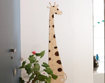 Wooden Giraffe height chart for kid - safari nursery decor- baby room wall decor - keepsake baby gifts